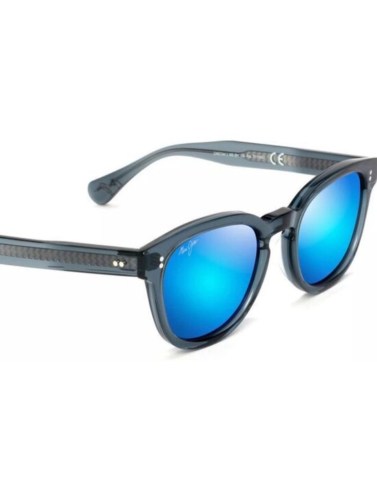 MAUI JIM CHEETAH 5 MJ 842-27G Grey Translucent Blue Hawall Polarized Sunglasses
